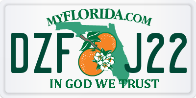 FL license plate DZFJ22