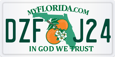 FL license plate DZFJ24