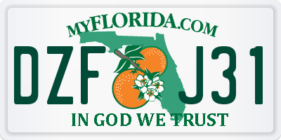 FL license plate DZFJ31