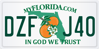 FL license plate DZFJ40