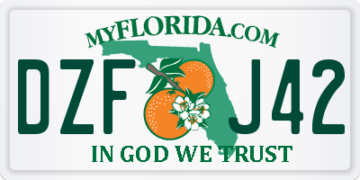 FL license plate DZFJ42