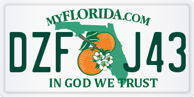 FL license plate DZFJ43