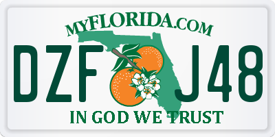 FL license plate DZFJ48