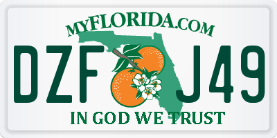 FL license plate DZFJ49