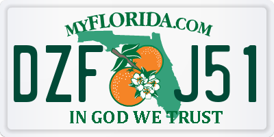 FL license plate DZFJ51