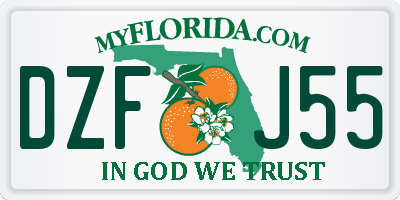 FL license plate DZFJ55