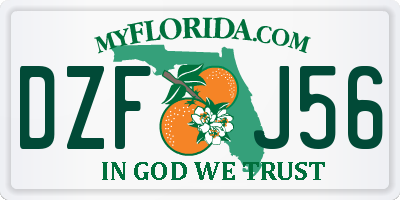 FL license plate DZFJ56