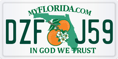 FL license plate DZFJ59