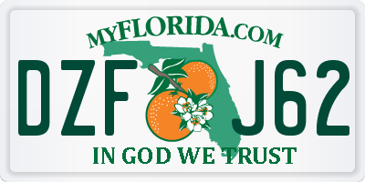 FL license plate DZFJ62