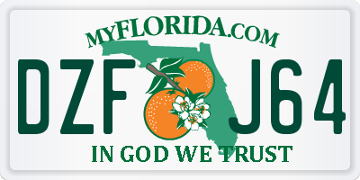 FL license plate DZFJ64