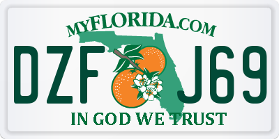 FL license plate DZFJ69