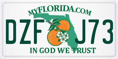 FL license plate DZFJ73