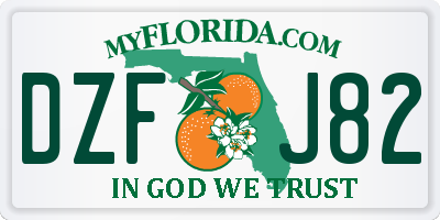 FL license plate DZFJ82