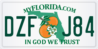 FL license plate DZFJ84