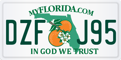 FL license plate DZFJ95