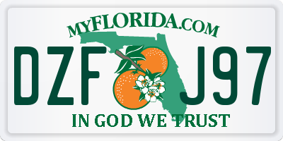 FL license plate DZFJ97