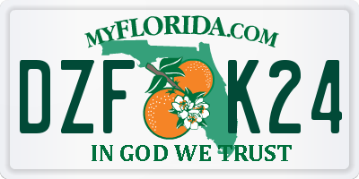 FL license plate DZFK24