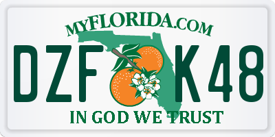 FL license plate DZFK48