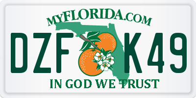 FL license plate DZFK49