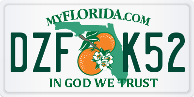 FL license plate DZFK52