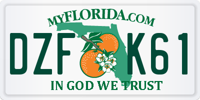 FL license plate DZFK61