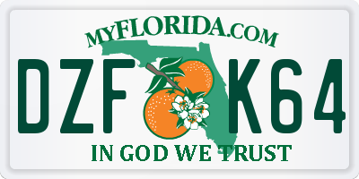FL license plate DZFK64
