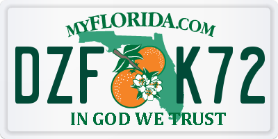 FL license plate DZFK72