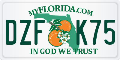 FL license plate DZFK75