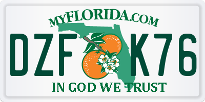 FL license plate DZFK76
