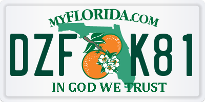 FL license plate DZFK81