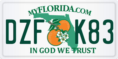 FL license plate DZFK83