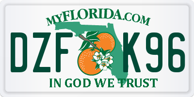 FL license plate DZFK96