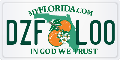 FL license plate DZFL00