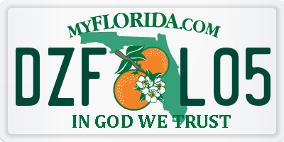 FL license plate DZFL05
