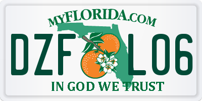 FL license plate DZFL06