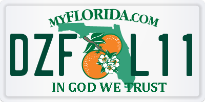 FL license plate DZFL11