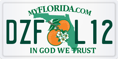 FL license plate DZFL12
