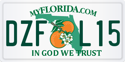 FL license plate DZFL15