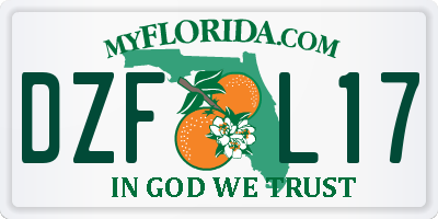 FL license plate DZFL17