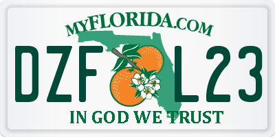 FL license plate DZFL23