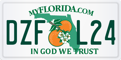 FL license plate DZFL24