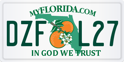 FL license plate DZFL27