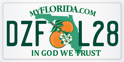 FL license plate DZFL28