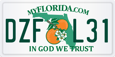 FL license plate DZFL31