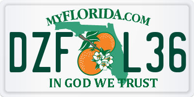 FL license plate DZFL36