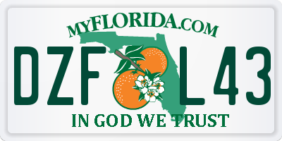 FL license plate DZFL43