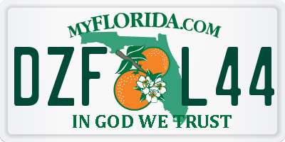 FL license plate DZFL44