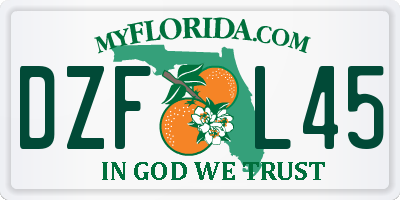 FL license plate DZFL45