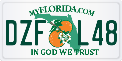 FL license plate DZFL48