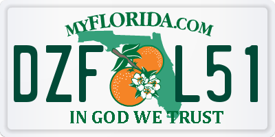 FL license plate DZFL51
